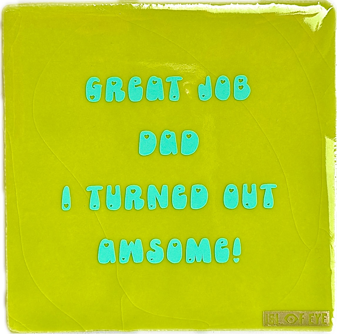 keramieken tegeltje met tekst Isl of Eye